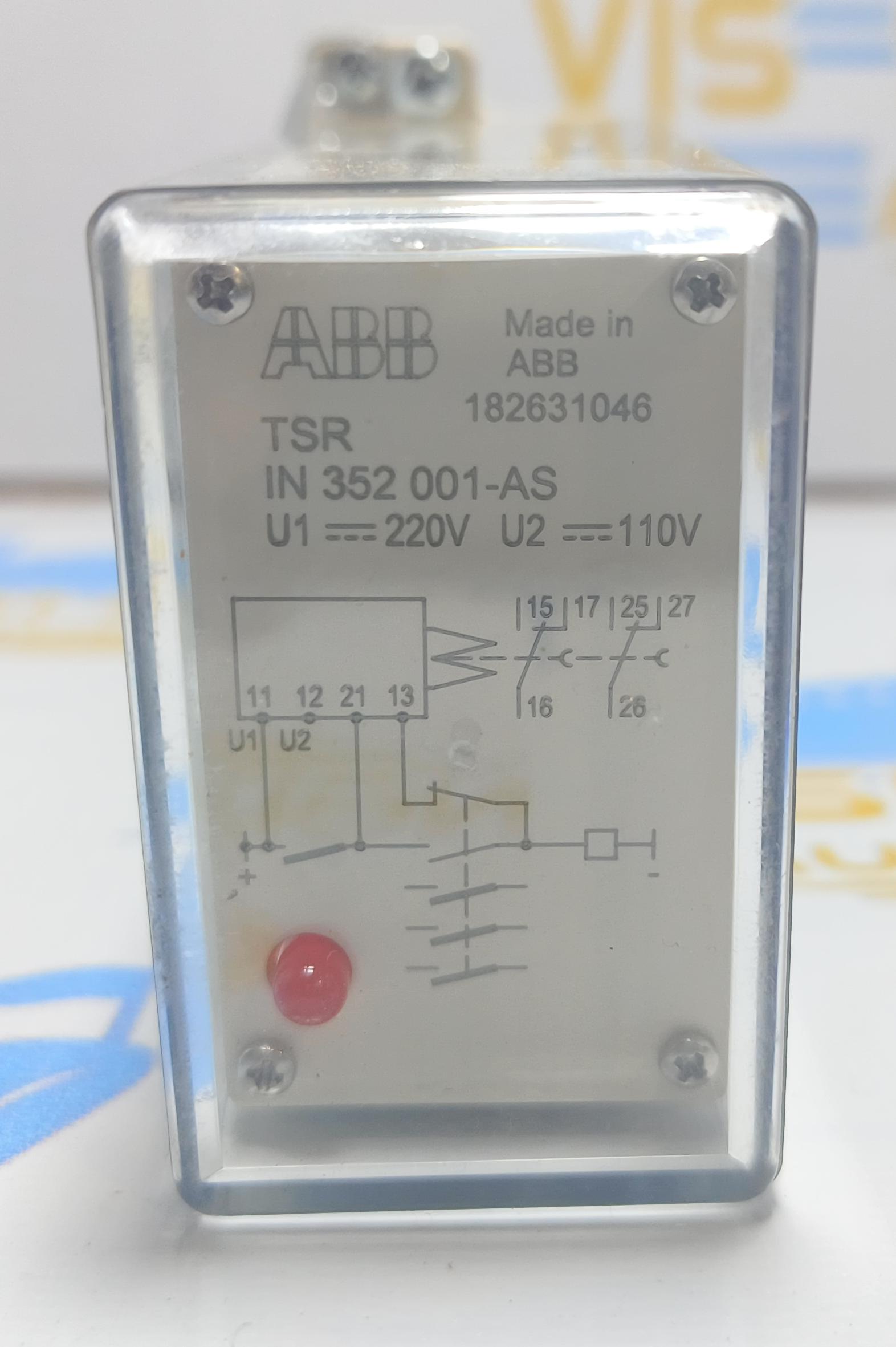 ABB  TSR IN 352 001-AS  Trip Circuit Supervision Relay  NO 182631046