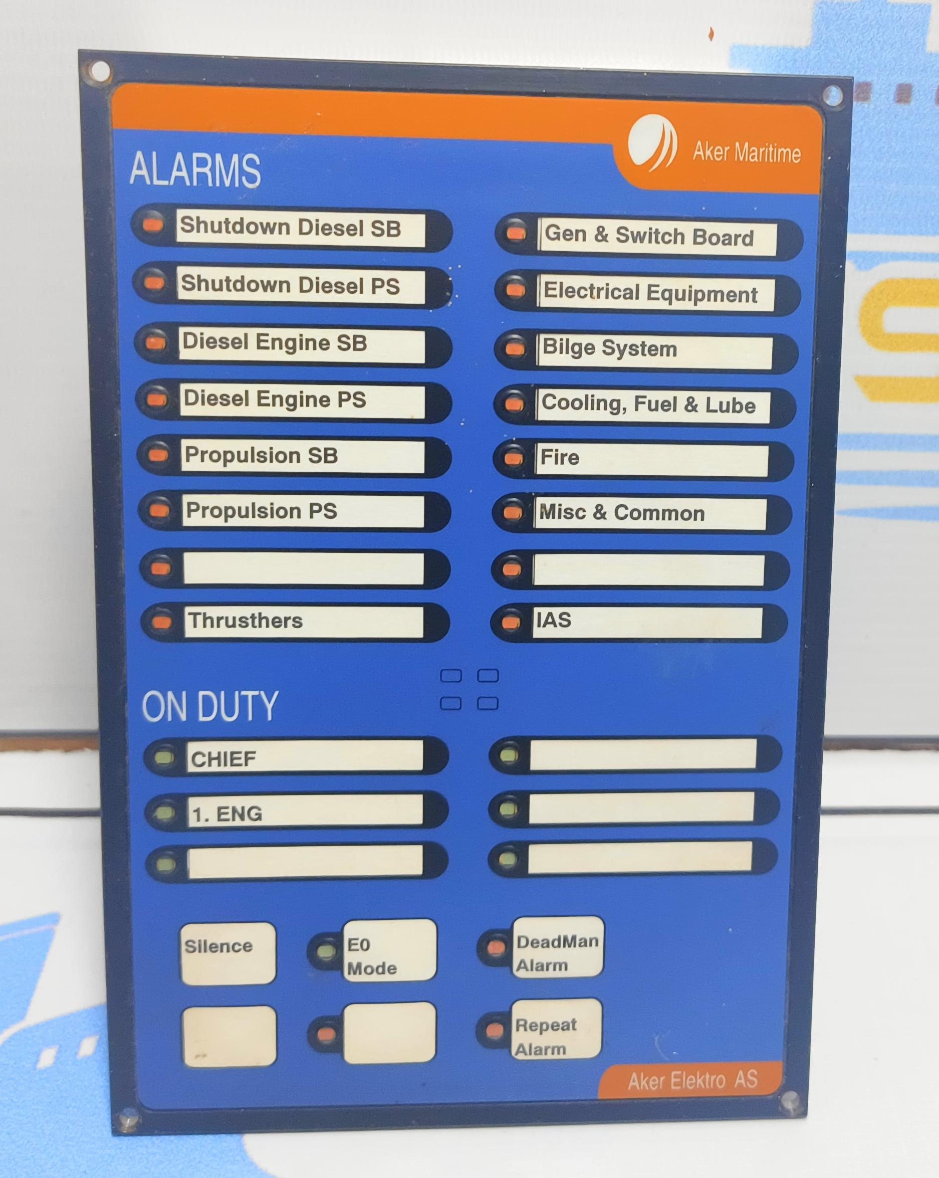 AKER ELEKTRO MARINE  ALARM PANEL TOOL 24 V 