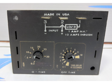 ABB SSAC SOLID STATE TIMER PART NO : X 2910 ON TIME 1-30 MIN OFF TIME 0.1-10 SEC 12 VDC 