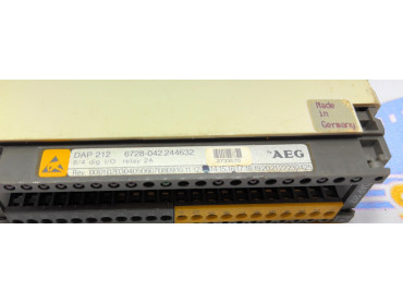 AEG DAP 212 8/4 DIG I/O RELAY OUTPUT MODULE  2A NO: 6728 - 042. 244632  (2733570)