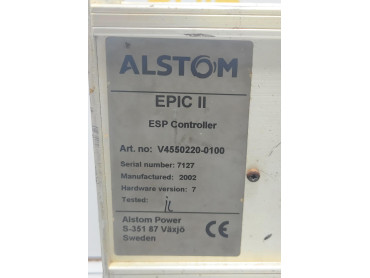 ALSTOM EPIC II ESP CONTROLLER  V4550220-0100   S\N 7127