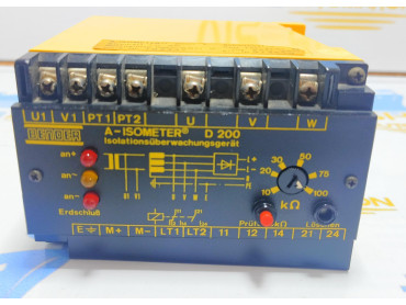 BENDER A-ISOMETER D200 Insulation Monitoring Device 0-660V, 50-400Hz WORK  NO : 184337