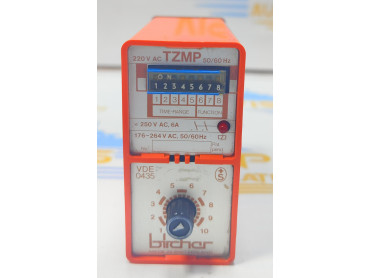  BIRCHER  TZMP TIME RELAY 220 V AC 50/60 Hz VDE 0435 