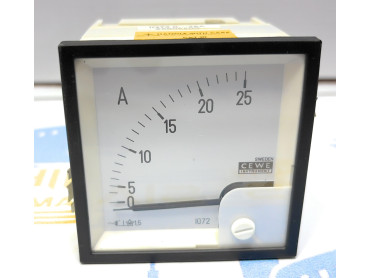 CEWE INSTRUMENT ANALOG PANEL AMMETER IQ 72 0…25 A 