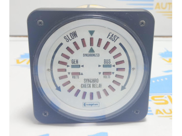 CROMPTON 077-14HU-SZYY-FQ SLOW-FAST SYNCHRO CHECK RELAY Ser.No. 713032 004