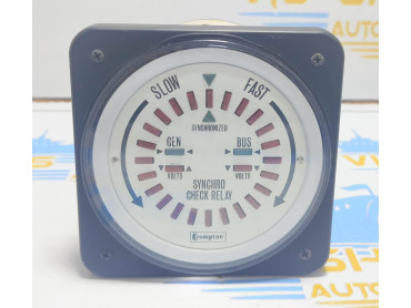 CROMPTON 077-14HU-SZYY-FQ SLOW-FAST SYNCHRO CHECK RELAY Ser.No. 713032 005