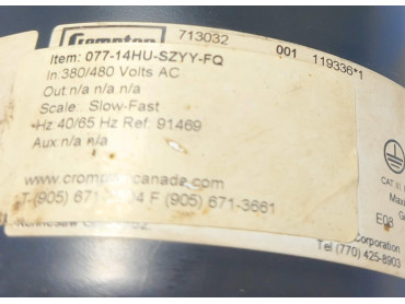 CROMPTON SYNCHRO CHECK RELAY 713032 001 ITEM : 077-14HU-SZYY-FQ