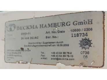 DECKMA HAMBURG OMD-11 OIL MONITORING DEVICE