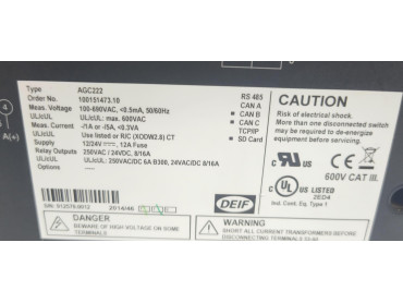 DEIF MULTI-LINE AGC 222 ADVANCED GENSET CONTROLLER