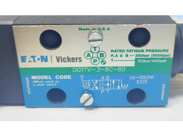 EATON VICKERS DG17V-3-6C-60 SOLENOID VALVE 1450PSI