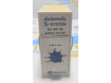 ELECTROMATIC S-SYSTEM SA 205 115 DELAY ON OPERATE TIMER 0,15-3 SEC - 120VAC K207