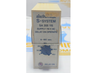 ELECTROMATIC S-SYSTEM SA 205 115 DELAY ON OPERATE TIMER 0.8-180 SEC - 120VAC 2K5