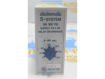 ELECTROMATIC S - SYSTEM  SA105 115 Delay On Operate 115VAC 0-180 sec. 10K3