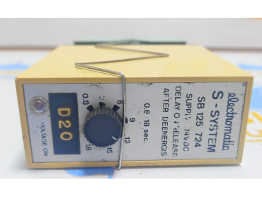 ELECTROMATIC S-SYSTEM SB 105 724 DELAY ON RELEASE TIMER RELAY 24VCD D-20