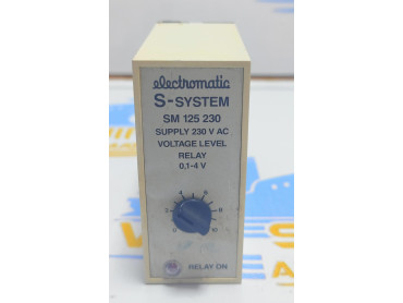 ELECTROMATIC SM 125 230 VOLTAGE LEVEL RELAY 0.1-4V 230 V 50/60 Hz 