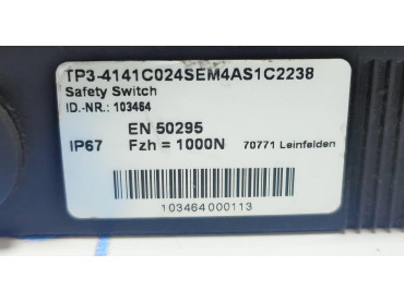 EUCHNER SAFETY SWITCH TP3-4141D024SEM4AS1C2238  NO: 3