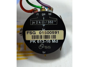 FSG PK 613-16 MD Potentiometer.NO:  01500591.  je 2 k Q / 352 ° ELT 159905 