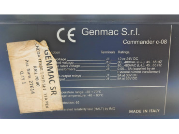 GENMAC COMMANDER C-08 CONTROL PANEL 