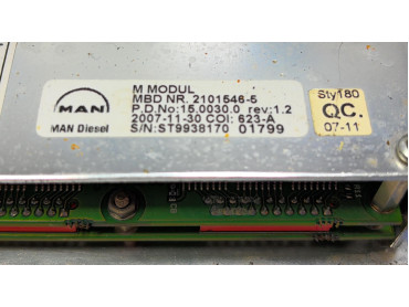 MAN B&W  2101546-5 ENGINE MONITORING ALARM PANEL  ASD 0150- F SER NO :  ST9938170 01799