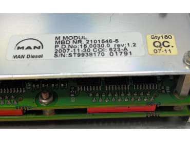MAN B&W  2101546-5 M - MODULE  ENGINE MONITORING ALARM   PANEL  ASD 0150- F SER NO :  ST9938170 01791
