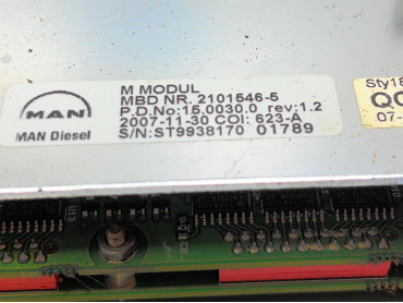 MAN B&W  2101546-5 M - MODULE  ENGINE MONITORING  PANEL  ASD 0150- F SER NO :  ST9938170 01789