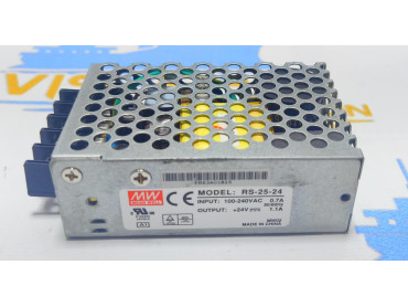 MEAN WELL MODEL: RS-25-24 POWER SUPPLY INPUT 100-240 VAC  0.7A 50/60 Hz