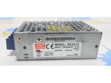 MEAN WELL MODEL: RS-25-24 POWER SUPPLY INPUT 100-240 VAC  0.7A 50/60 Hz