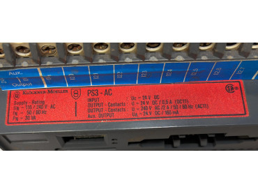 MOELLER KLOCKNER  PS3-AC PROGRAMMABLE CONTROLLER 24V DC 160MA