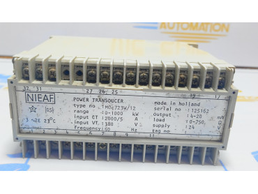 NIEAF POWER TRANSDUCER TYPE NO : M0c 723W/12 SERIAL NO : 125162  