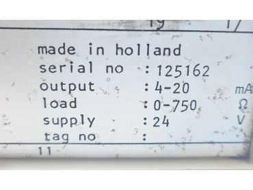 NIEAF POWER TRANSDUCER TYPE NO : M0c 723W/12 SERIAL NO : 125162  
