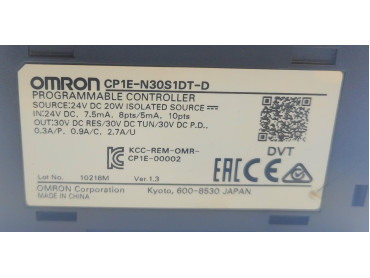 OMRON CP1E-N30SDT-D PLC CONTROLLER Lot No : 10218M 