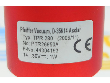 PFEIFFER VACUUM D-35614 Asslar TPR280 No: PTR26950A