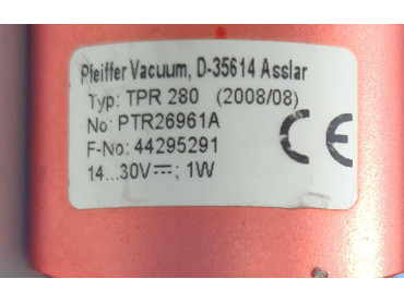 PFEIFFER VACUUM D-35614 Asslar TPR280 No: PTR26961A