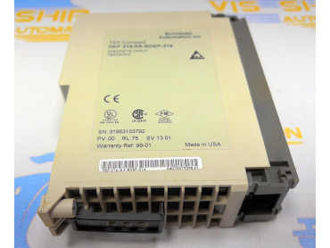 SCHNEIDER AUTOMATION INC  DEP216/AS -BDEP-216 DISCRETE INPUT MODULE 16 x 24 VDC S/N 31983103792