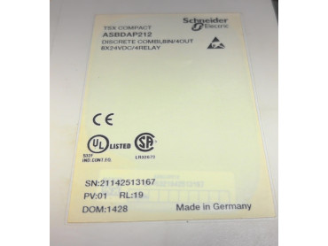 SCHNEIDER ELECTRIC  DAP 212 ASBDAP212 DISCRETE COMBI 8IN/4OUT 8x24VDC /4 RELAY S/N : 21142513167