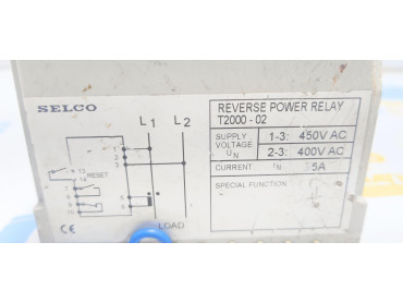 SELCO T2000 -02 REVERSE POWER RELAY T2000.-02    450V