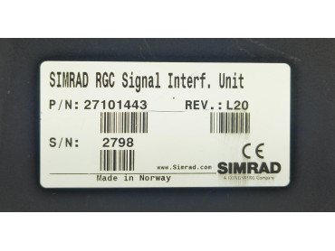 SIMRAD RGC SIGNAL INTERF UNIT P/N 27101443 REV:L20 S/N : 2798