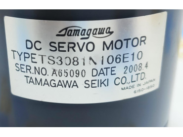 TAMAGAWA SEIKI CO.LTD  DC SERVO MOTOR TYPE : TS 3081 N 106E 10  SER NO : A65090 MADE IN JAPAN 