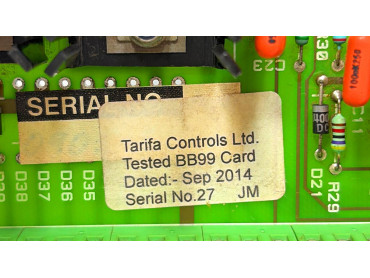  Tarifa Controls Ltd.   BB99 PCB CARD Serial No.27