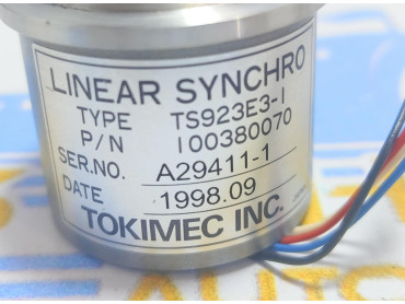 TOKIMEC INC LINEAR SYNCHRO MOTOR TYPE: TS923E3-1 P/N 100380070 SER NO: A29411-1