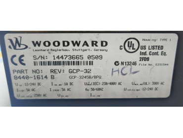 WOODWARD GENSET CONTROL PACKAGE GCP-30 PART NO : 8440-1614 B S/N 14473665 0509