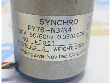 YOKOGAWA NAVITECH SYNCHRO MOTOR PY76 - N3/N4 100 V 50/60 Hz NO : A 5061