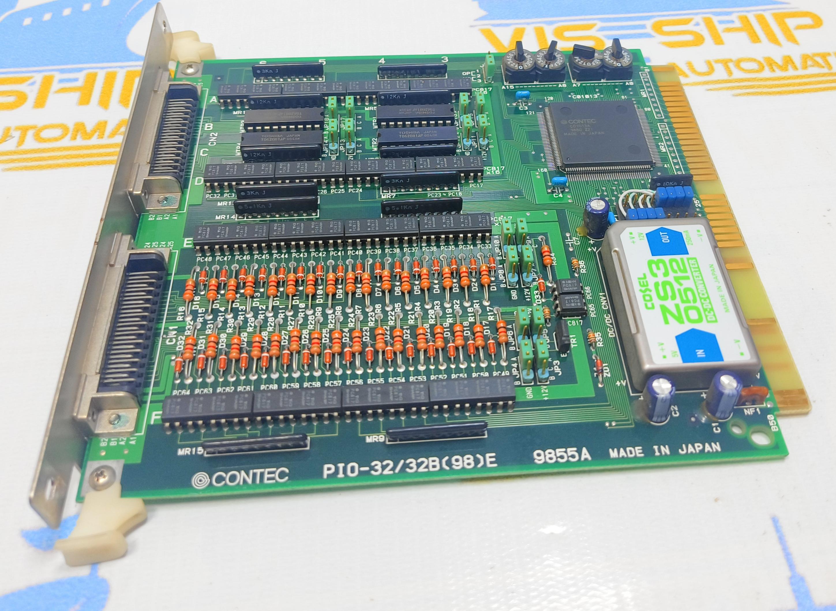 CONTEC PIO - 32 /32B ( 98 ) E 9855A PCB CARD XBRW26007790 MADE IN JAPAN 