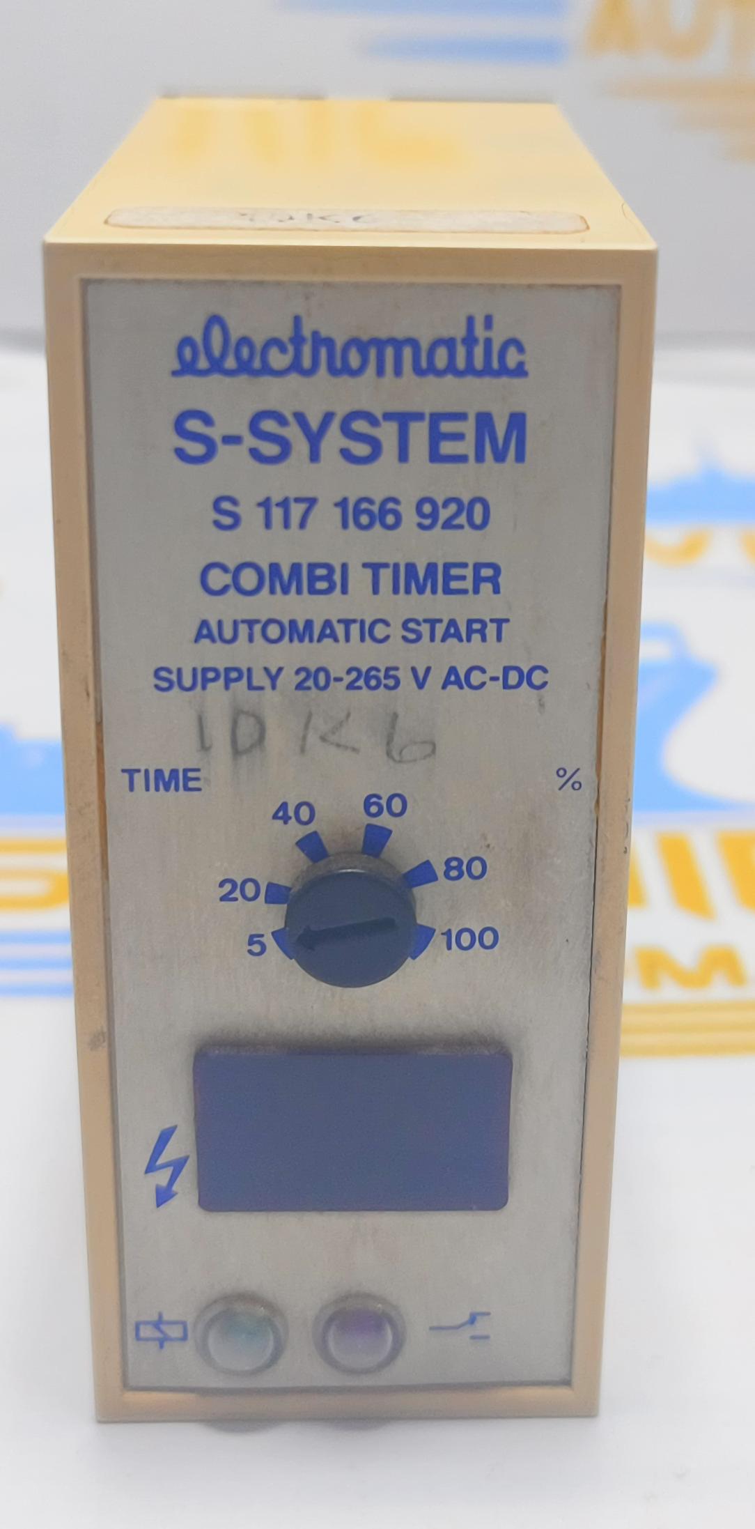 ELECTROMATIC S - SYSTEM S 117 166 920 COMBI TIMER AUTOMATICE START 20-265V AC-DC 10K6
