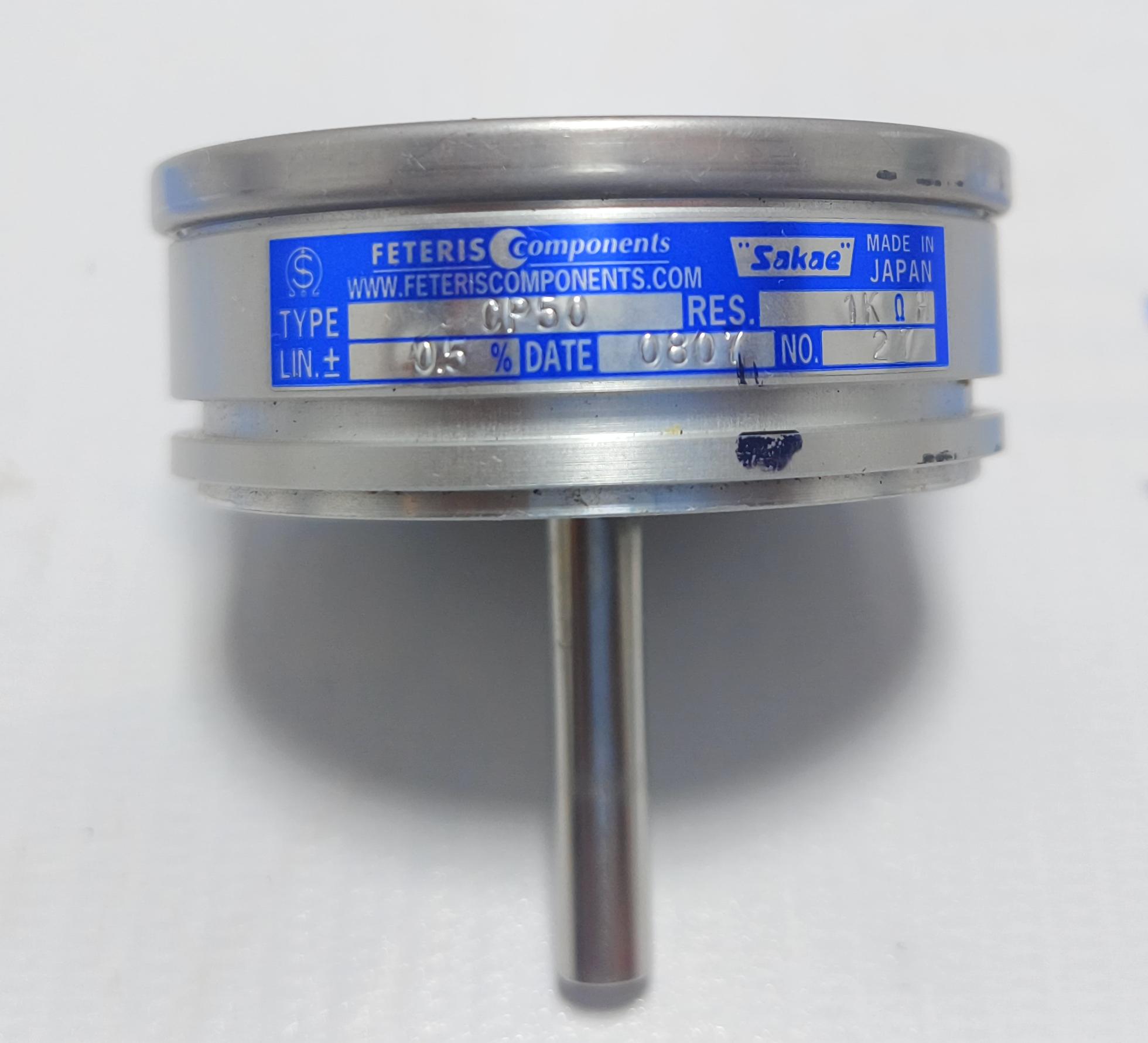 FETERIS COMPONENTS Sakae CP50 Rotary Potentiometer 1kΩ LIN. ±0.5 %