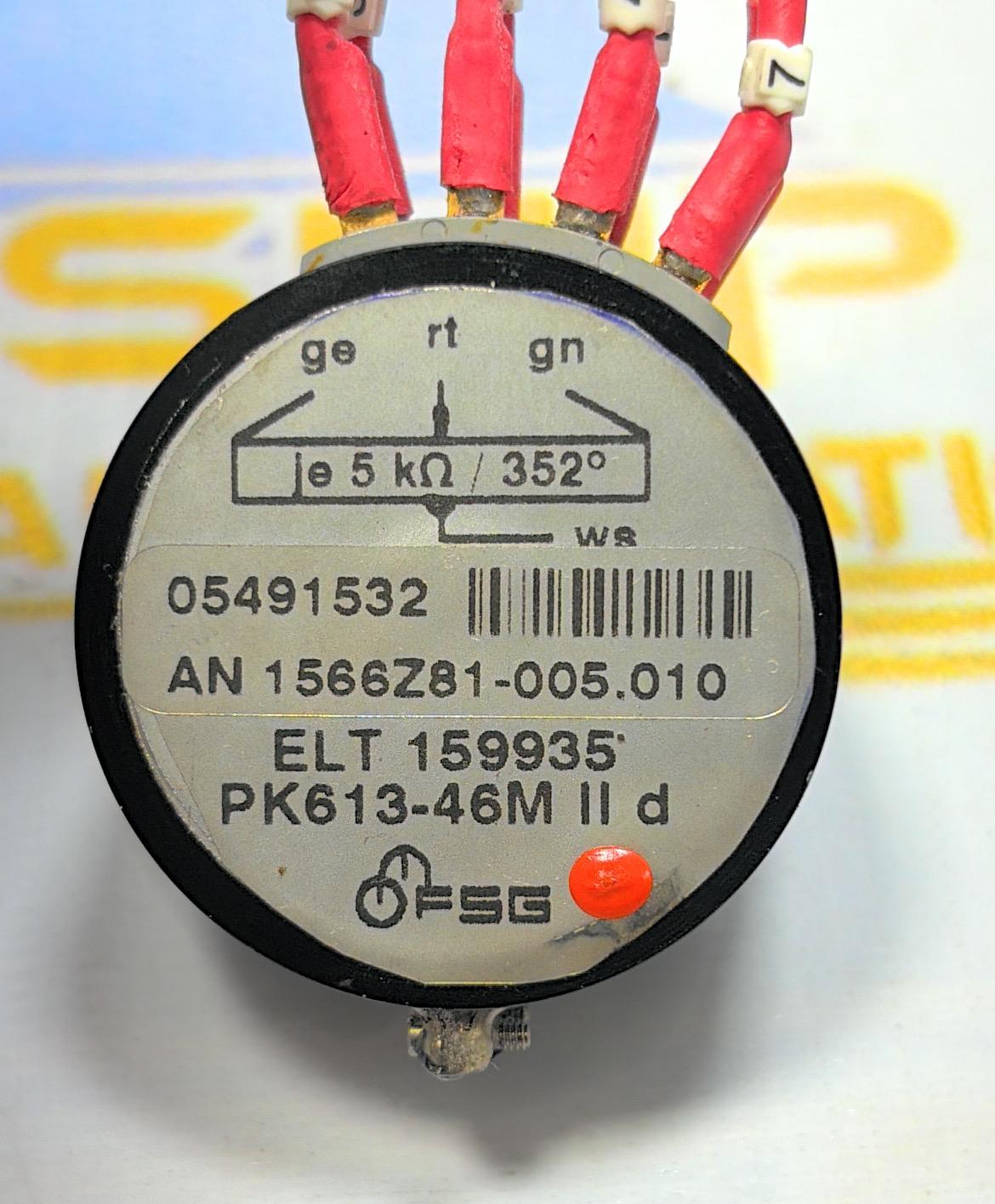 FSG PK 613-46 M ll d  Potentiometer. NO:  05491532.  AN 1566Z81-005.010 .ELT 159935