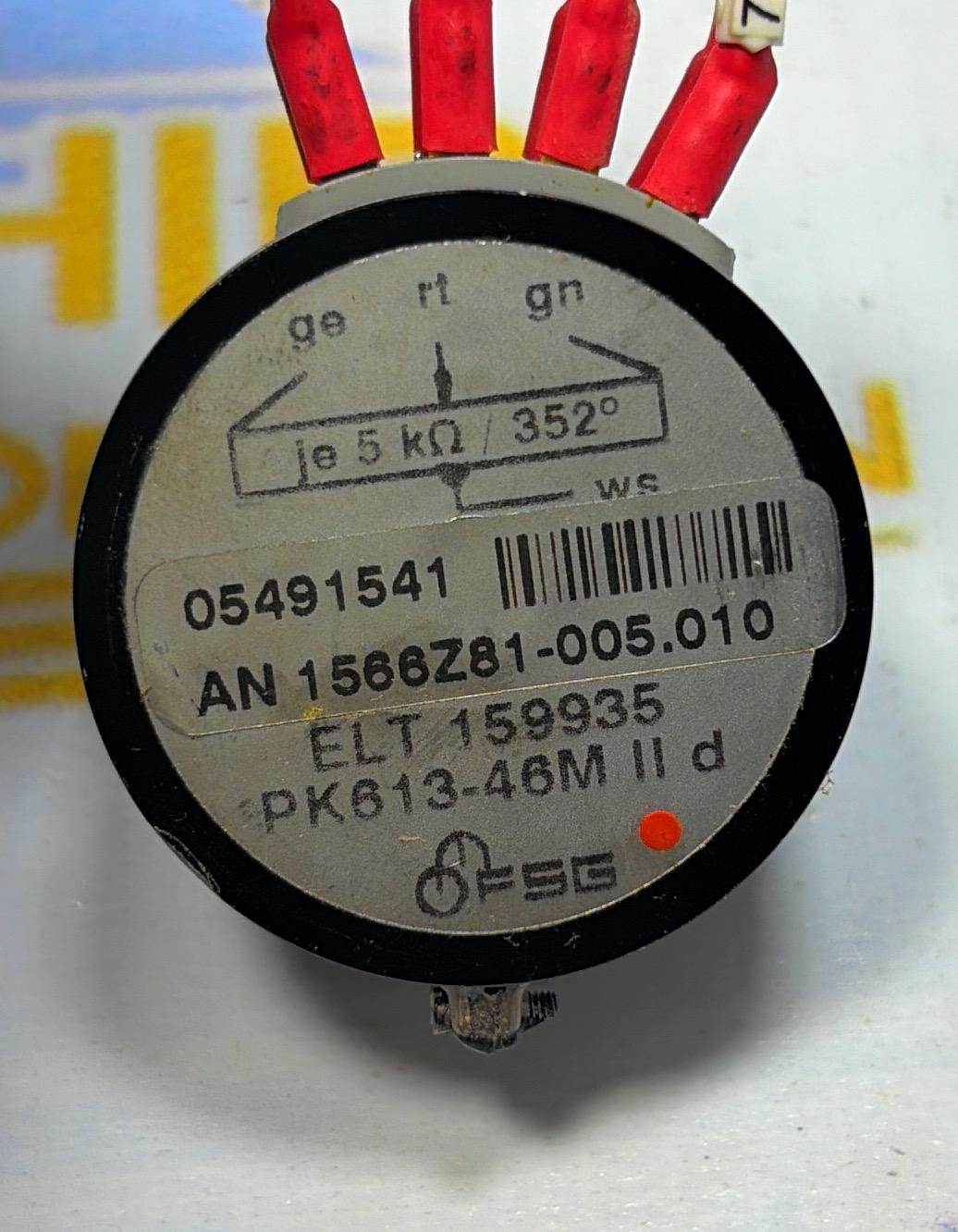 FSG PK 613-46 M ll d  Potentiometer.NO: 05491541. AN 1566Z81-005.010 .ELT 159935