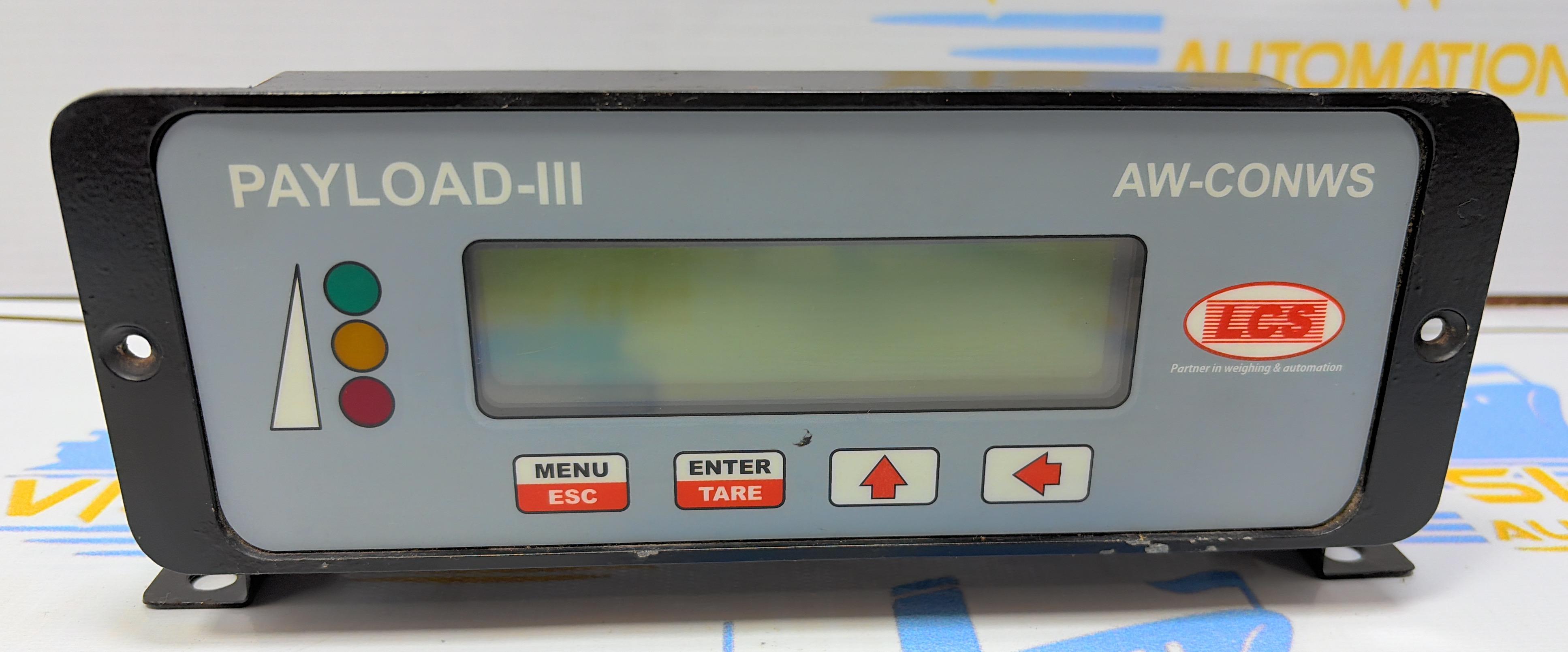 LCS PAYLOAD - III AW - CONWS MONITORING SYSTEM . AW - CONWS MAX 50 TON KG MIN 5 TON Sr No : 0116