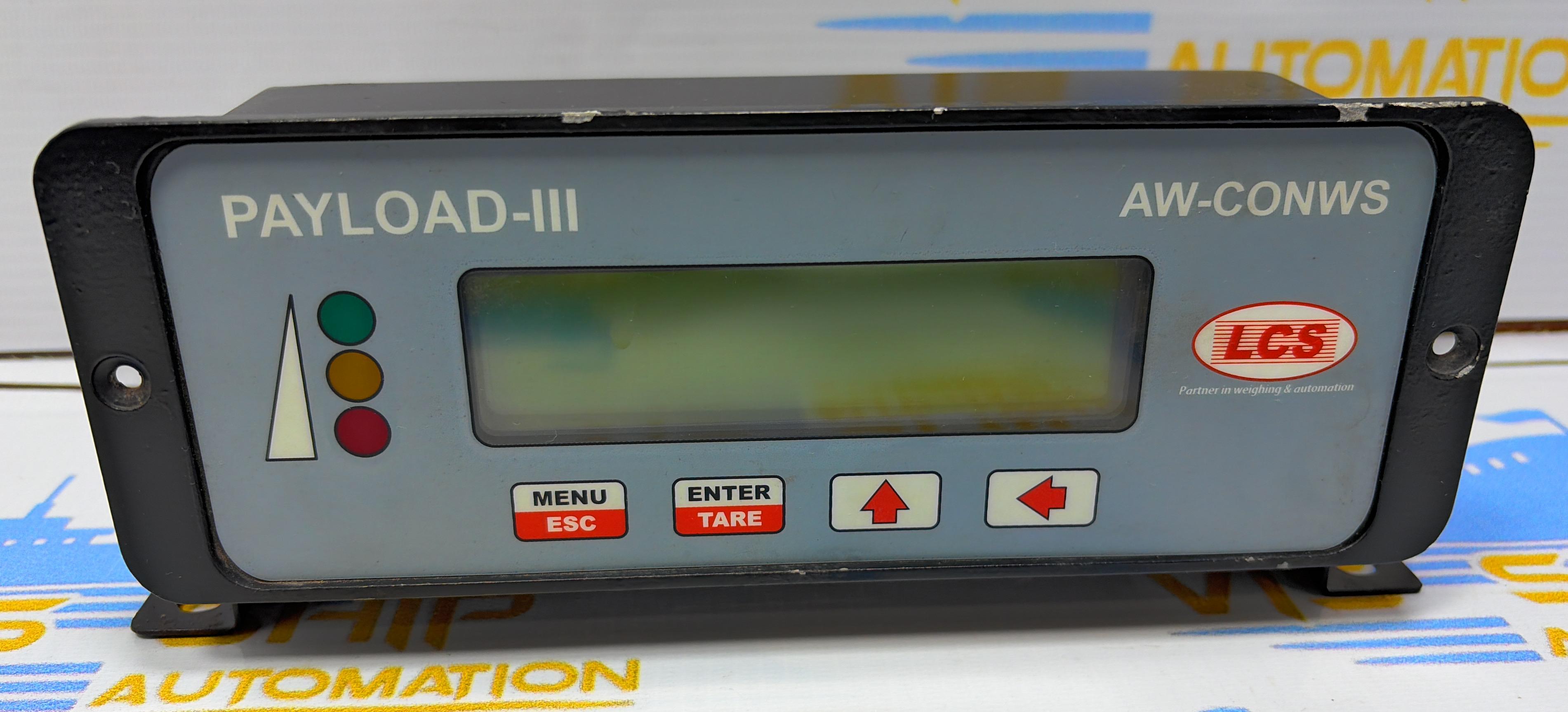 LCS PAYLOAD - III AW - CONWS MONITORING SYSTEM . MAX 50 TON KG MIN 5 TON Sr No : 0108