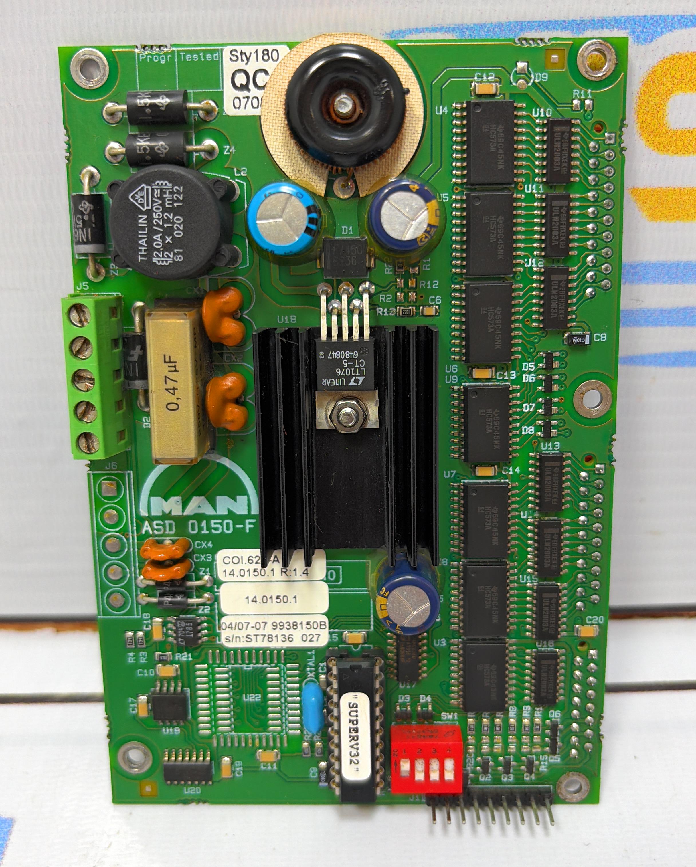 MAN B & W ASD 0150 - F PCB CARD S/N ST 78136 027 